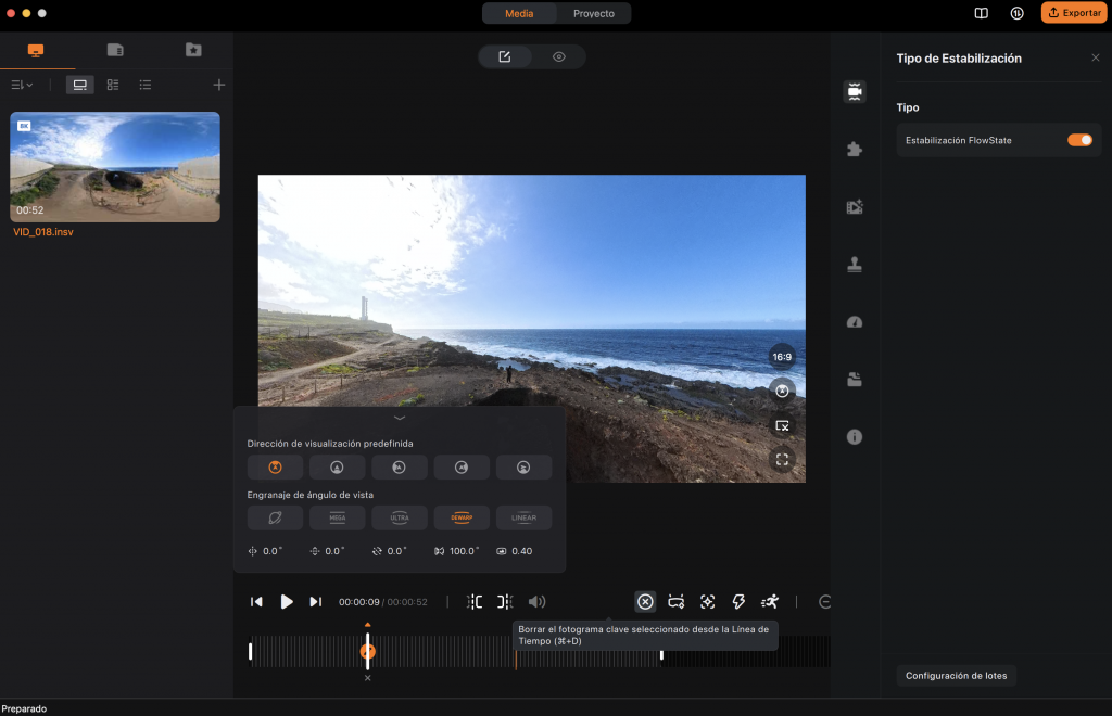 programa antigravity studio, encuadre
