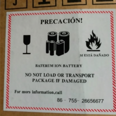 adhesivo de advertencia